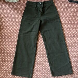 Just Black Denim - olive wide leg pants